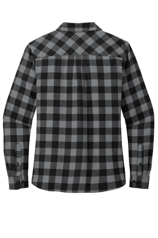 Port Authority Ladies Plaid Flannel Shirt (Grey/ Black Buffalo Check)