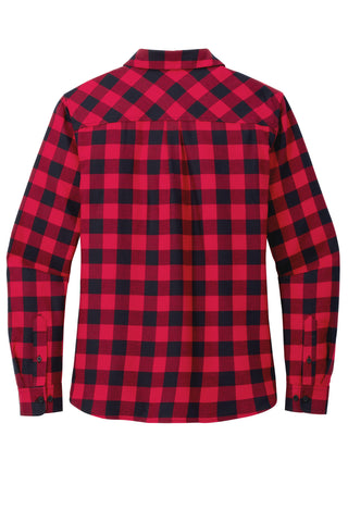 Port Authority Ladies Plaid Flannel Shirt (Red/ Black Buffalo Check)