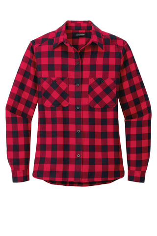 Port Authority Ladies Plaid Flannel Shirt (Red/ Black Buffalo Check)