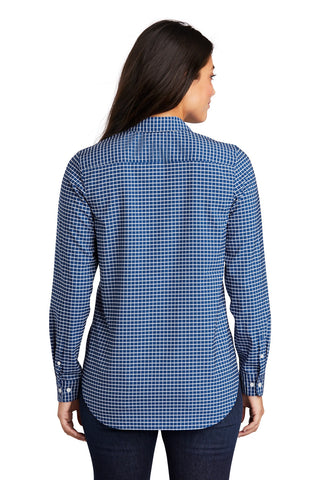 Port Authority Ladies City Stretch Tunic (True Blue/ White)