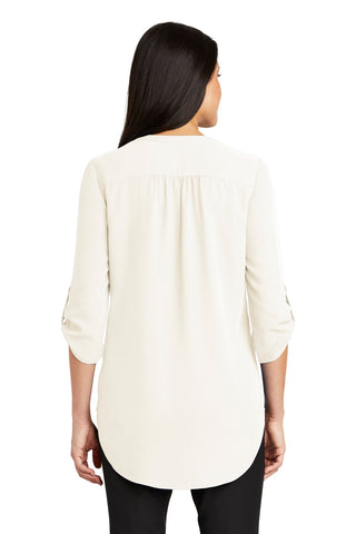 Port Authority Ladies 3/4-Sleeve Tunic Blouse (Ivory Chiffon)