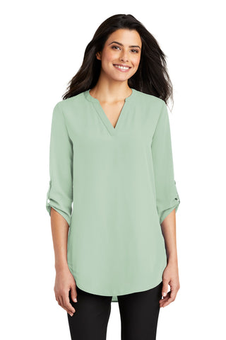 Port Authority Ladies 3/4-Sleeve Tunic Blouse (Misty Sage)