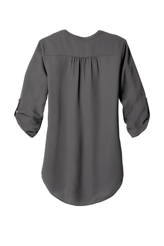 Port Authority Ladies 3/4-Sleeve Tunic Blouse (Sterling Grey)