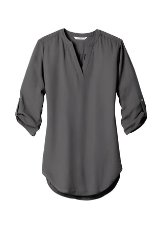 Port Authority Ladies 3/4-Sleeve Tunic Blouse (Sterling Grey)