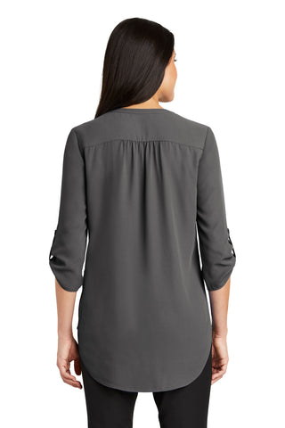 Port Authority Ladies 3/4-Sleeve Tunic Blouse (Sterling Grey)