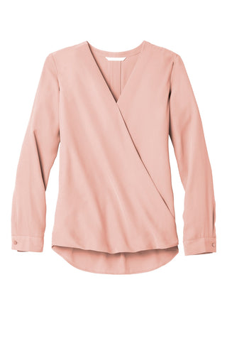 Port Authority Ladies Wrap Blouse (Rose Quartz)