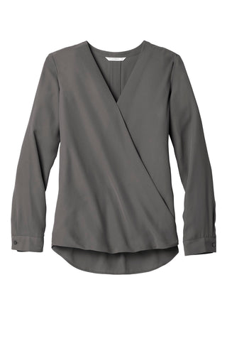 Port Authority Ladies Wrap Blouse (Sterling Grey)