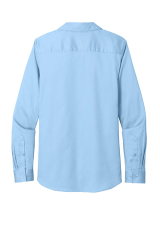 Port Authority Ladies Long Sleeve SuperPro ReactTwill Shirt (Cloud Blue)