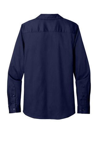 Port Authority Ladies Long Sleeve SuperPro ReactTwill Shirt (True Navy)