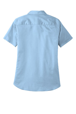 Port Authority Ladies Short Sleeve SuperPro ReactTwill Shirt (Cloud Blue)