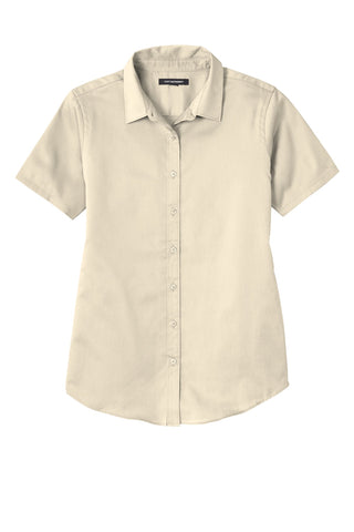 Port Authority Ladies Short Sleeve SuperPro ReactTwill Shirt (Ecru)