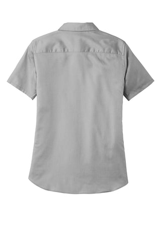 Port Authority Ladies Short Sleeve SuperPro ReactTwill Shirt (Gusty Grey)