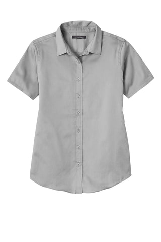 Port Authority Ladies Short Sleeve SuperPro ReactTwill Shirt (Gusty Grey)