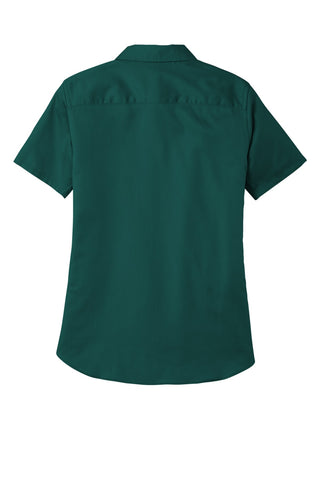 Port Authority Ladies Short Sleeve SuperPro ReactTwill Shirt (Marine Green)