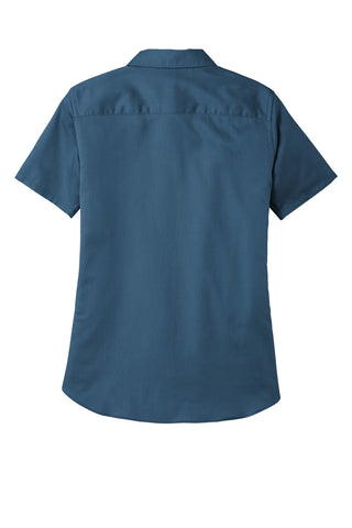 Port Authority Ladies Short Sleeve SuperPro ReactTwill Shirt (Regatta Blue)