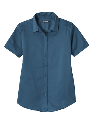 Port Authority Ladies Short Sleeve SuperPro ReactTwill Shirt (Regatta Blue)