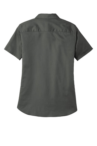 Port Authority Ladies Short Sleeve SuperPro ReactTwill Shirt (Storm Grey)