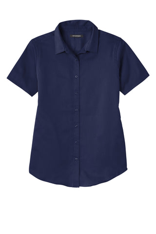 Port Authority Ladies Short Sleeve SuperPro ReactTwill Shirt (True Navy)