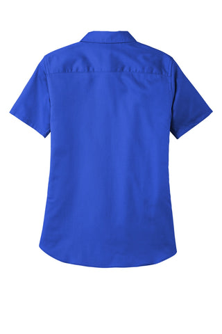 Port Authority Ladies Short Sleeve SuperPro ReactTwill Shirt (True Royal)