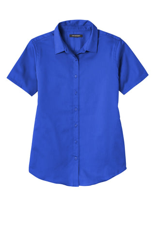 Port Authority Ladies Short Sleeve SuperPro ReactTwill Shirt (True Royal)