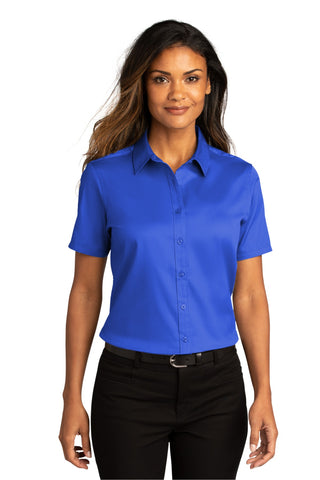 Port Authority Ladies Short Sleeve SuperPro ReactTwill Shirt (True Royal)