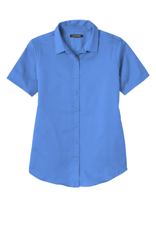 Port Authority Ladies Short Sleeve SuperPro ReactTwill Shirt (Ultramarine Blue)