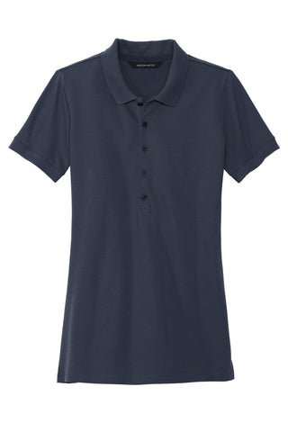 Mercer+Mettle Women's Stretch Heavyweight Pique Polo (Night Navy)