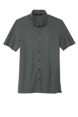 Mercer+Mettle Stretch Pique Full-Button Polo (Anchor Grey)