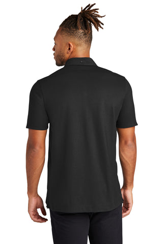 Mercer+Mettle Stretch Pique Full-Button Polo (Deep Black)