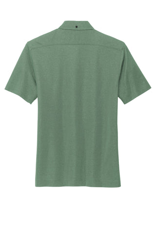 Mercer+Mettle Stretch Pique Full-Button Polo (Sage Heather)