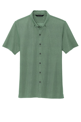 Mercer+Mettle Stretch Pique Full-Button Polo (Sage Heather)