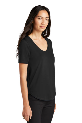 Mercer+Mettle Women's Stretch Jersey Relaxed Scoop (Deep Black)