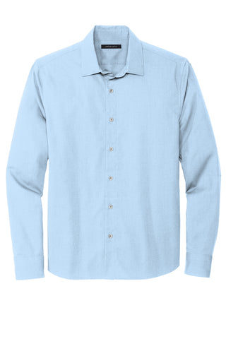 Mercer+Mettle Long Sleeve Stretch Woven Shirt (Air Blue End On End)