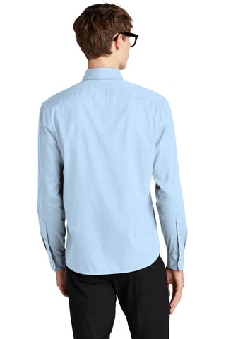 Mercer+Mettle Long Sleeve Stretch Woven Shirt (Air Blue End On End)