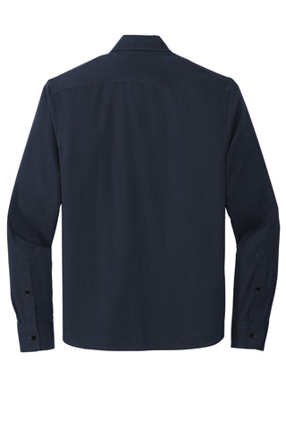 Mercer+Mettle Long Sleeve Stretch Woven Shirt (Night Navy)