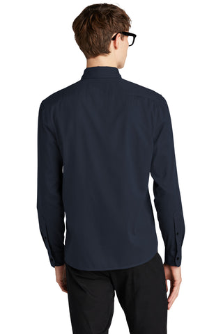 Mercer+Mettle Long Sleeve Stretch Woven Shirt (Night Navy)