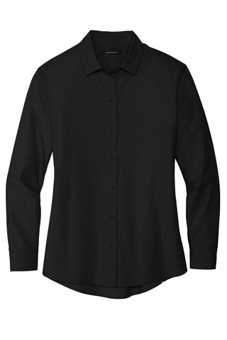 Mercer+Mettle Women's Long Sleeve Stretch Woven Shirt (Deep Black)