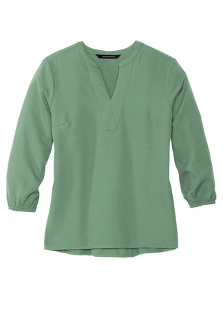 Mercer+Mettle Women's Stretch Crepe 3/4-Sleeve Blouse (Sage)