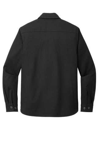 Mercer+Mettle Long Sleeve Twill Overshirt (Deep Black)