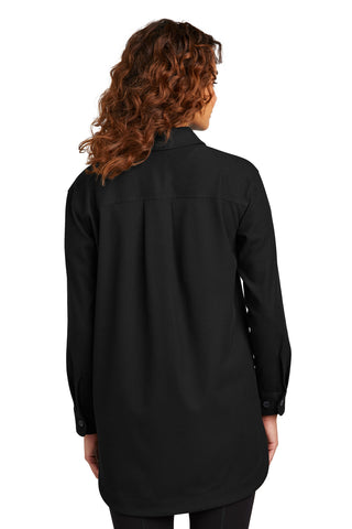 Mercer+Mettle Women's Long Sleeve Twill Overshirt (Deep Black)