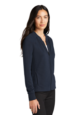 Mercer+Mettle Women's Double-Knit Bomber (Night Navy)