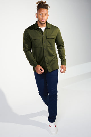 Mercer+Mettle Double-Knit Snap Front Jacket (Townsend Green)