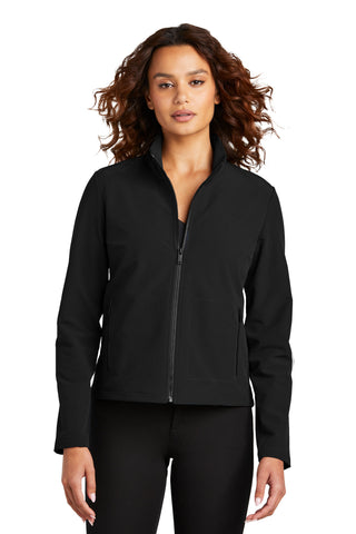 Mercer+Mettle Women's Stretch Soft Shell Jacket (Deep Black)
