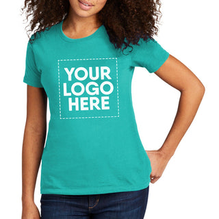 Next Level Apparel Women's Cotton Tee (Tahiti Blue)