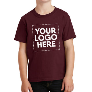 Port & Company Youth Core Cotton Tee (Athletic Maroon)