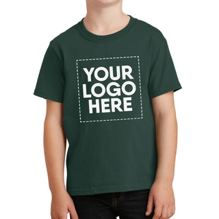 Port & Company Youth Core Cotton Tee (Dark Green)