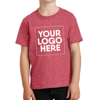 Port & Company Youth Core Cotton Tee (Heather Red)
