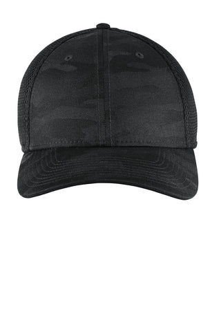 New Era Tonal Camo Stretch Tech Mesh Cap (Black Camo)