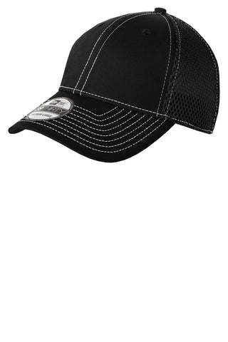 New Era Stretch Mesh Contrast Stitch Cap (Black/ White)