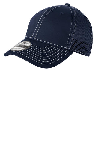 New Era Stretch Mesh Contrast Stitch Cap (Deep Navy/ White)